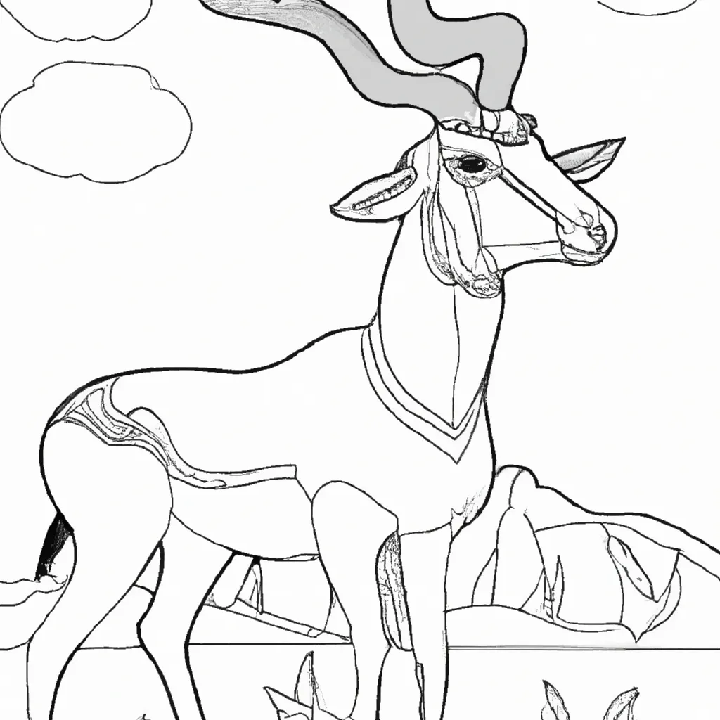 Desenho sobre desenho antilope