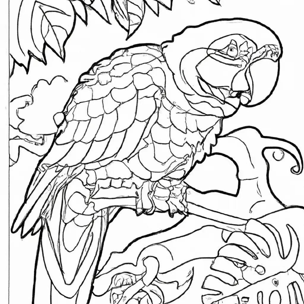 Desenho sobre desenho arara colorida 1