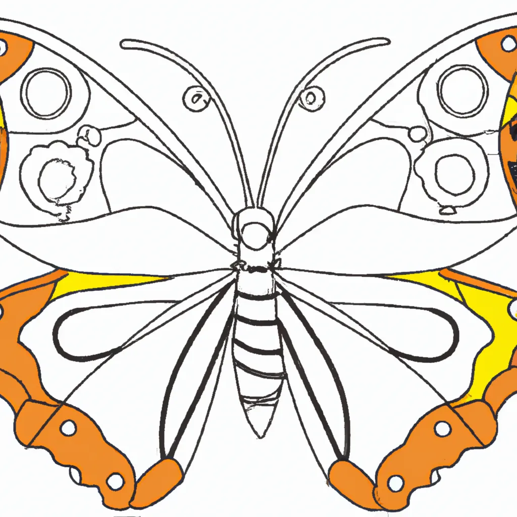 Desenho sobre desenho borboleta ouro