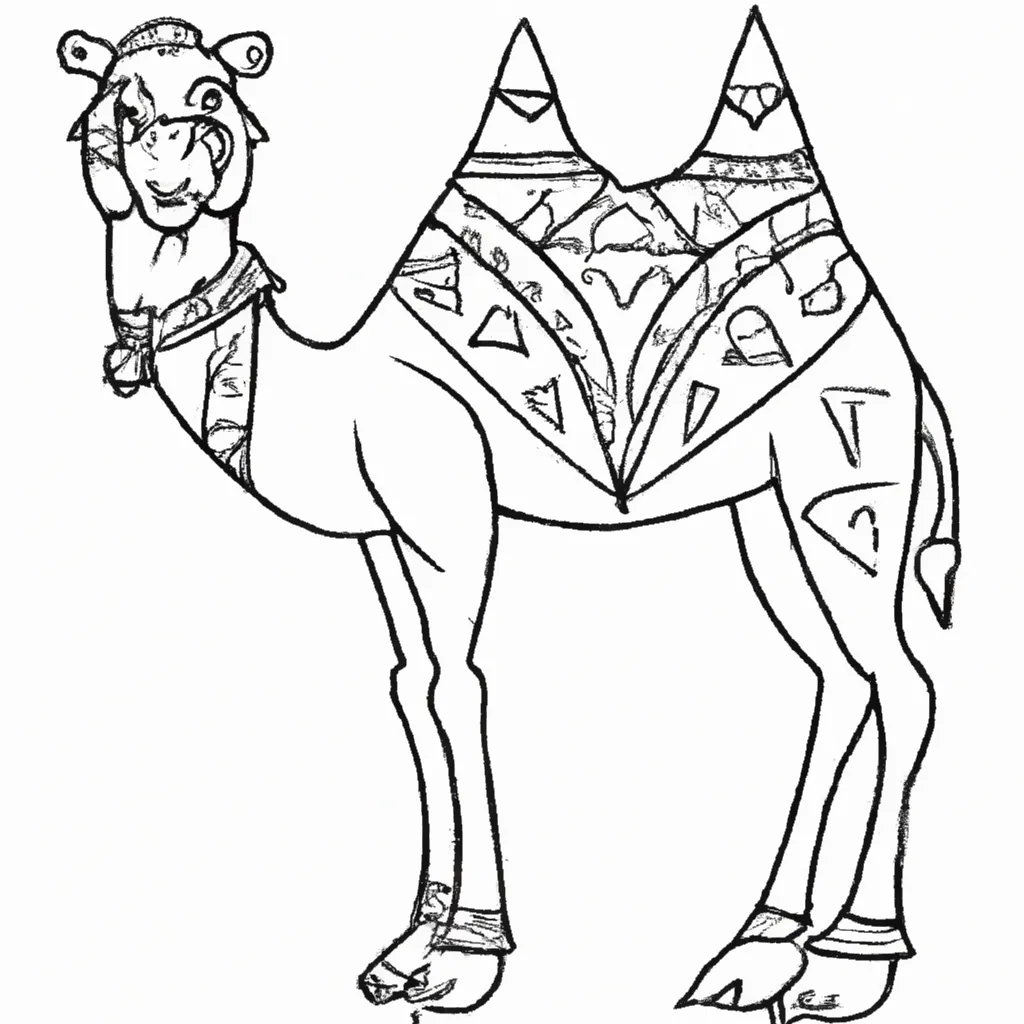 Desenho sobre desenho camelo