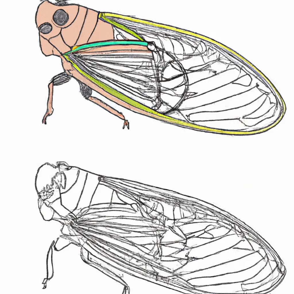 Desenho sobre desenho cigarra infantil