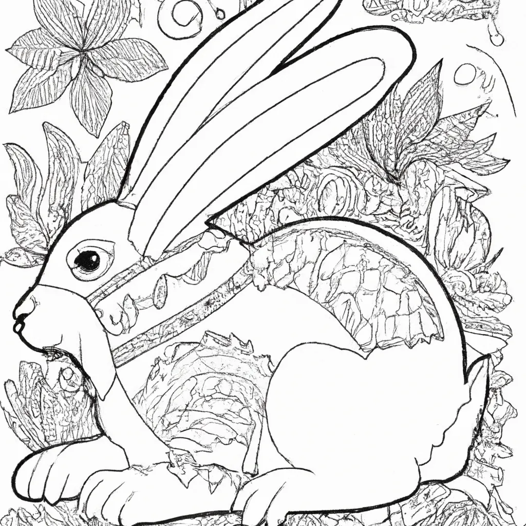 Desenho sobre desenho coelho india