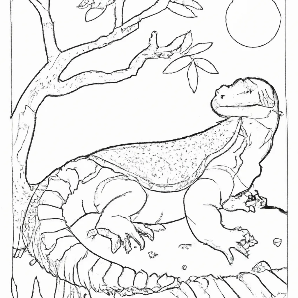 Desenho sobre desenho dragao komodo