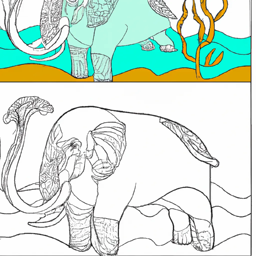 Desenho sobre desenho elefante marinho