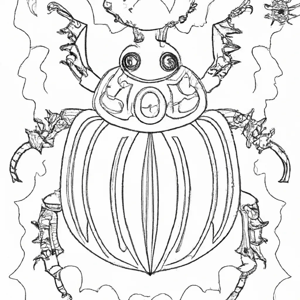 Desenho sobre desenho escaravelho