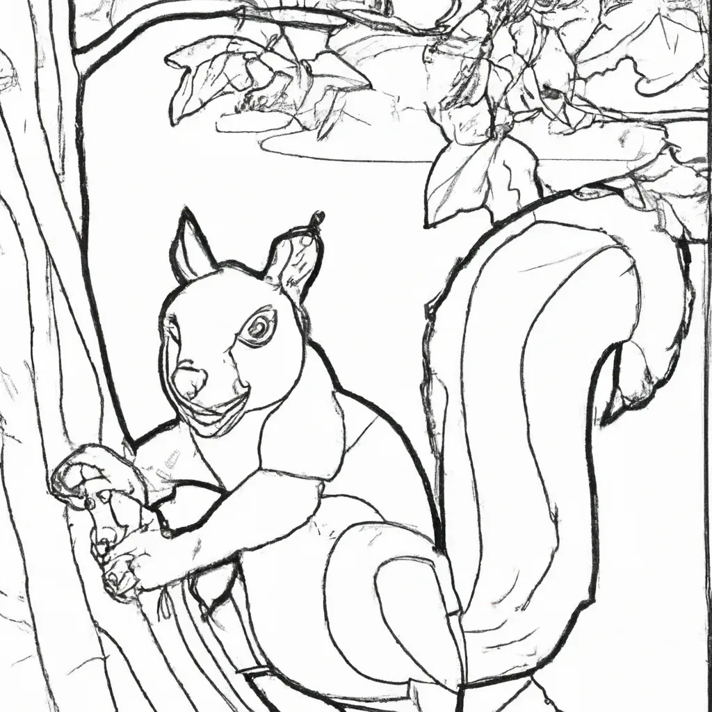 Desenho sobre desenho esquilo fofo engracado divertido