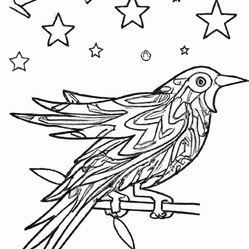 Desenho sobre desenho estorninho