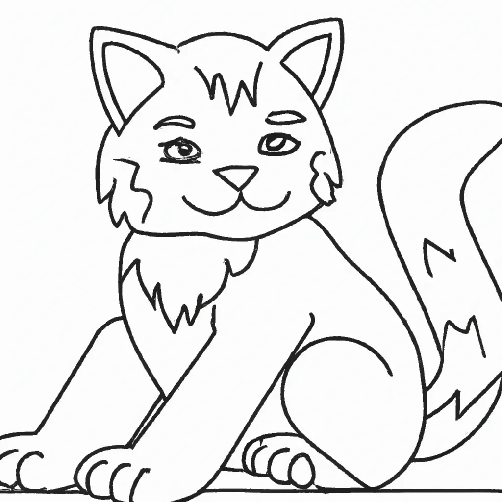 Desenho de Gato-Selvagem para Colorir: Surpreenda-se com o Resultado! Desenho sobre desenho gato selvagem
