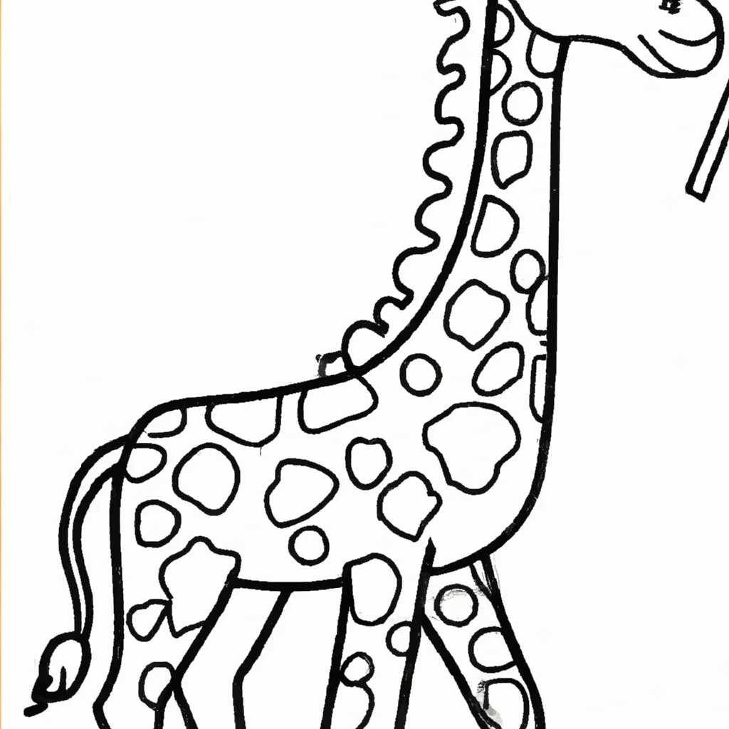 Desenho sobre desenho girafa 1