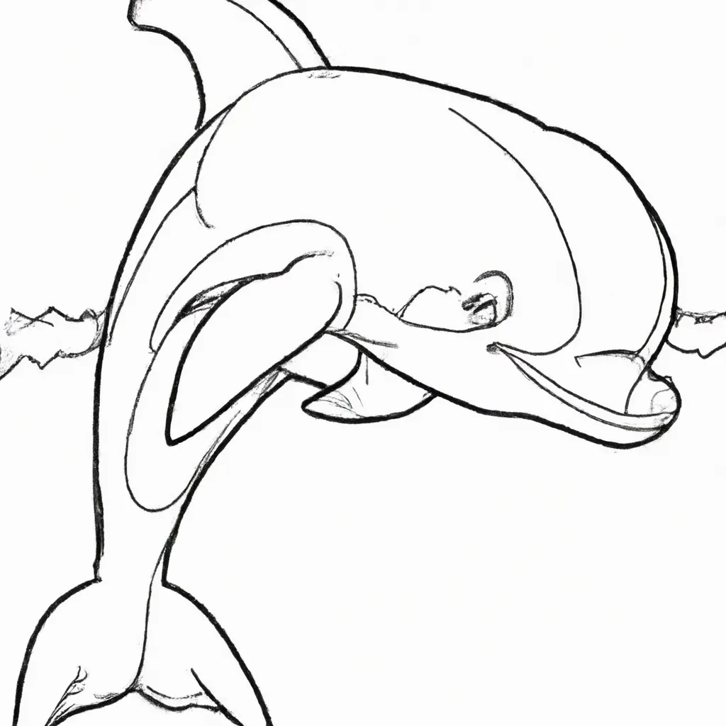 Desenho sobre desenho golfinho
