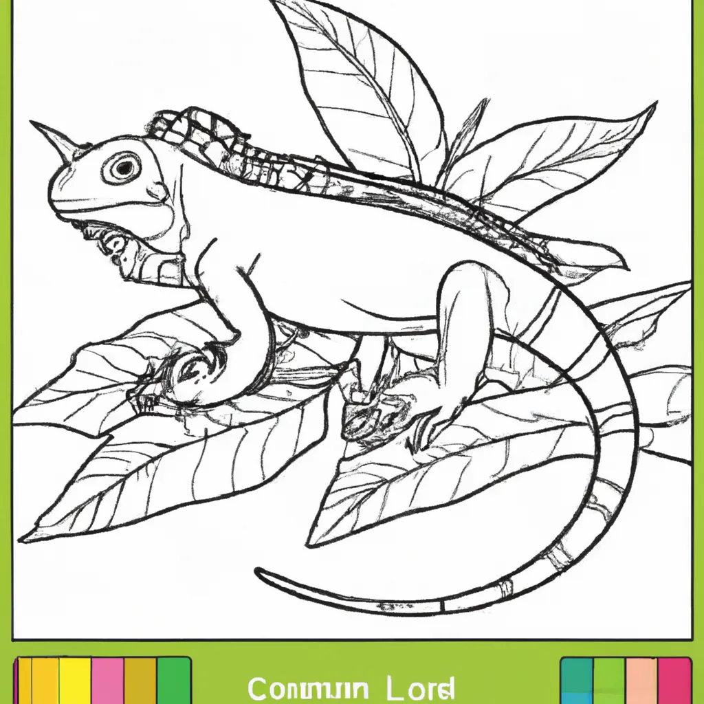 Colorindo Uma Iguana: Desenho Divertido Para Crianças! Desenho sobre desenho iguana