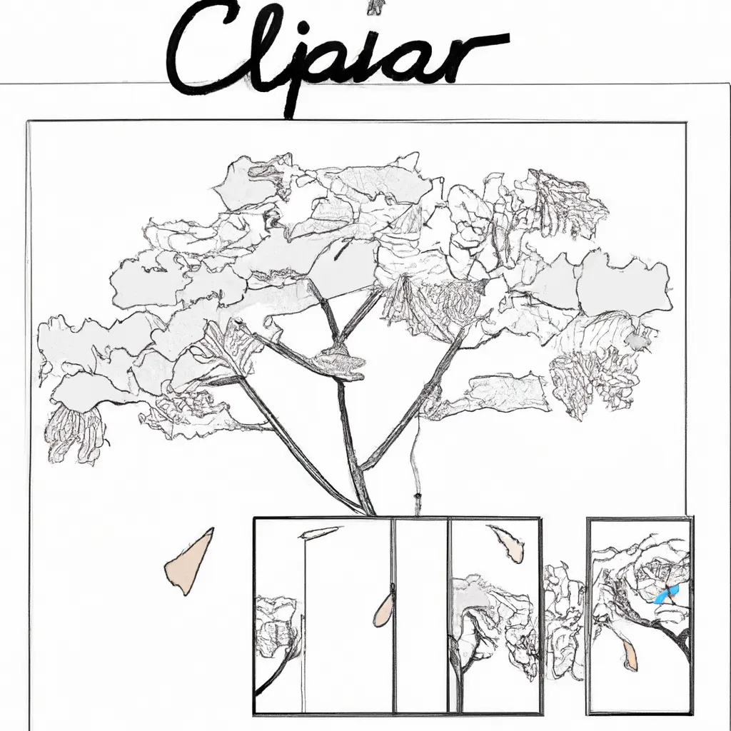 Desenho sobre desenho ipe arvore flor brasil
