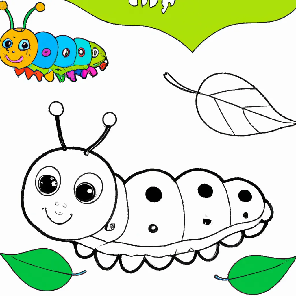 Desenho sobre desenho lagarta