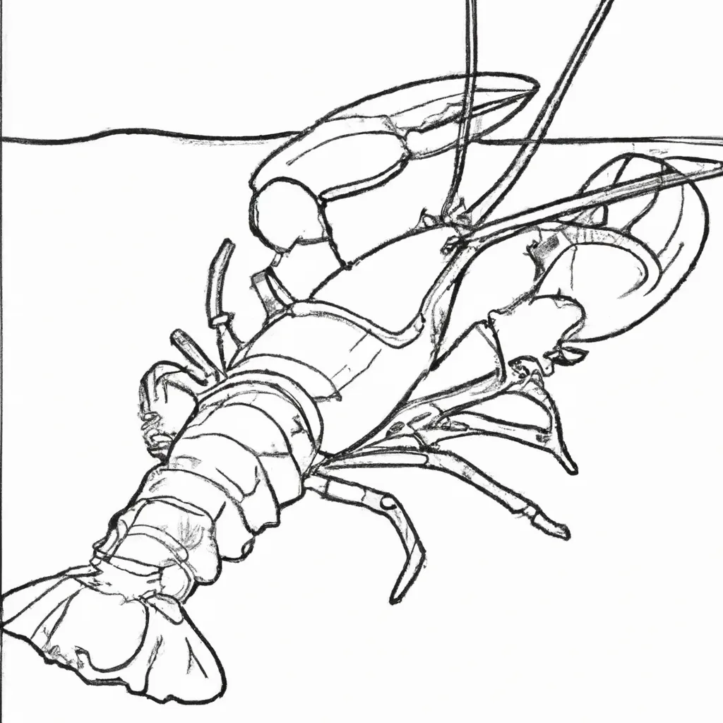 Desenho sobre desenho lagosta
