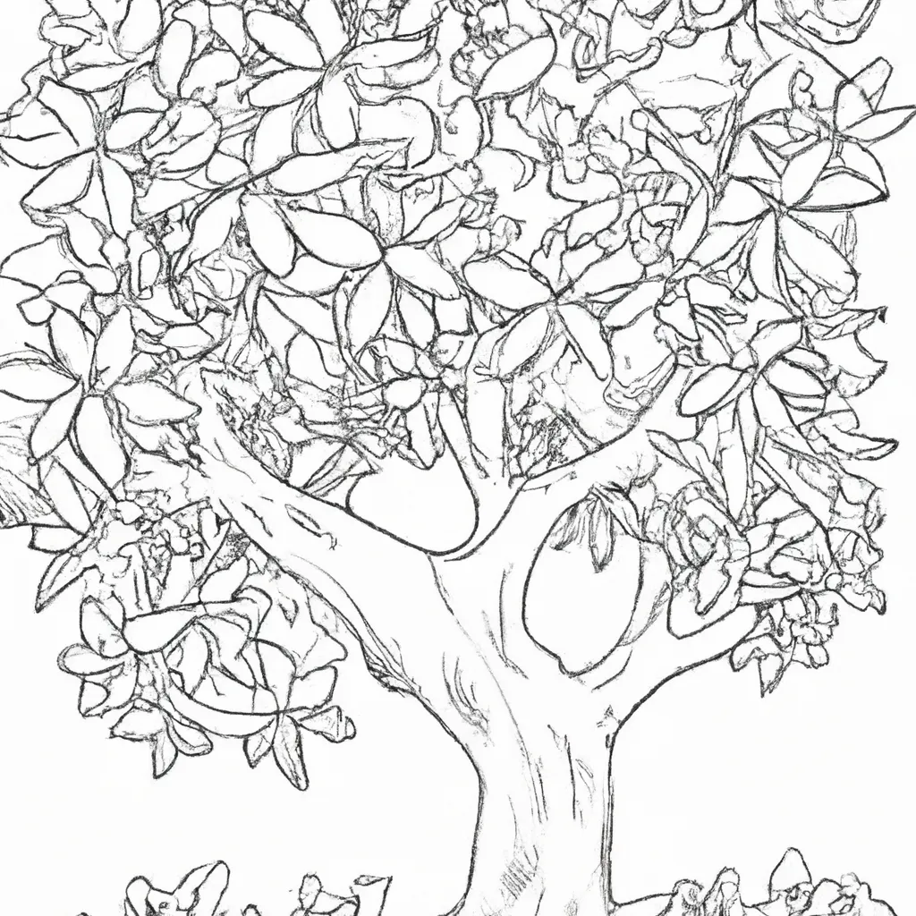 Desenho sobre desenho manga arvore