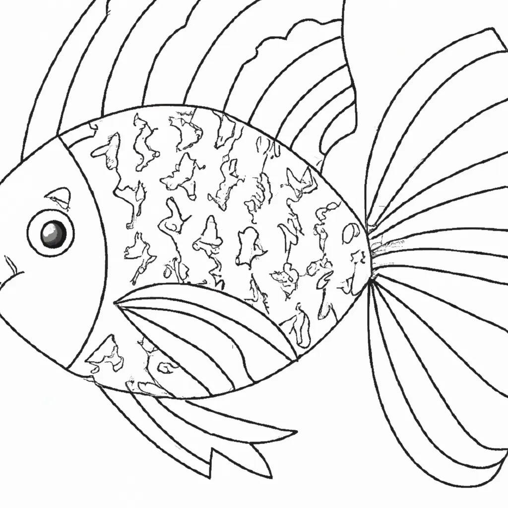 Desenho sobre desenho peixe arco iris