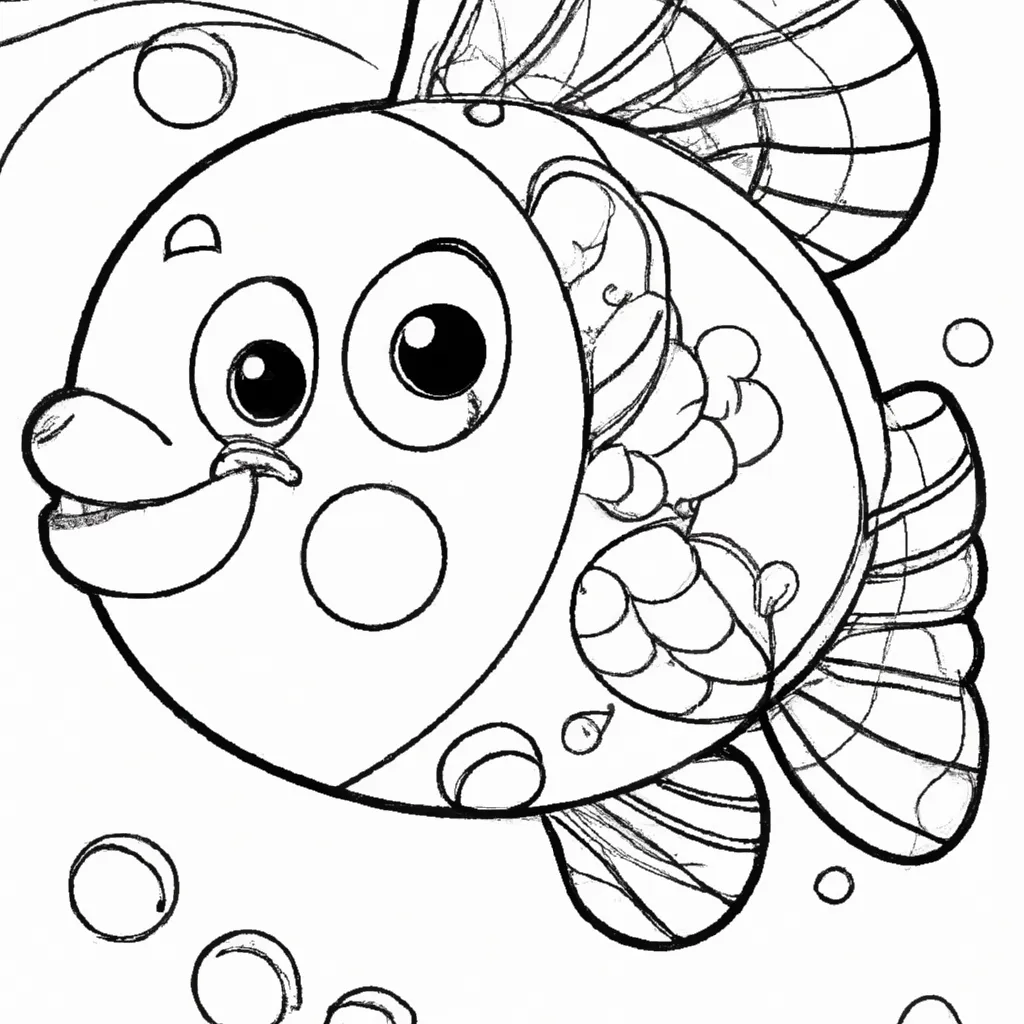 Desenho sobre desenho peixe balao