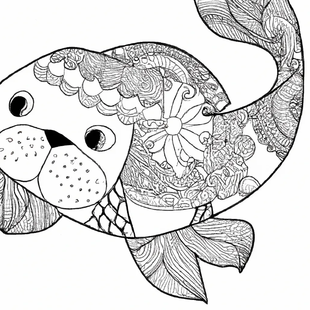 Desenho sobre desenho peixe gato