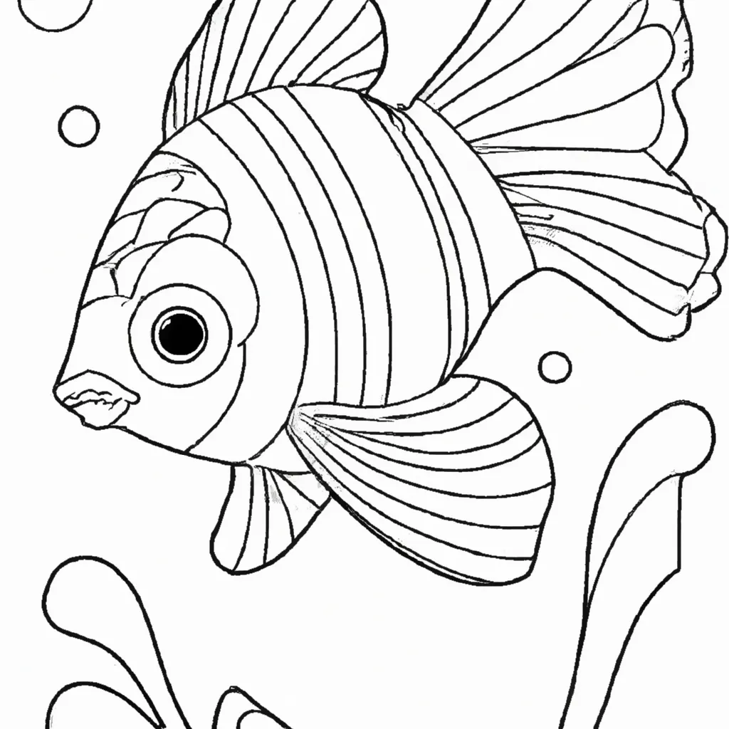 Desenho sobre desenho peixe palhaco
