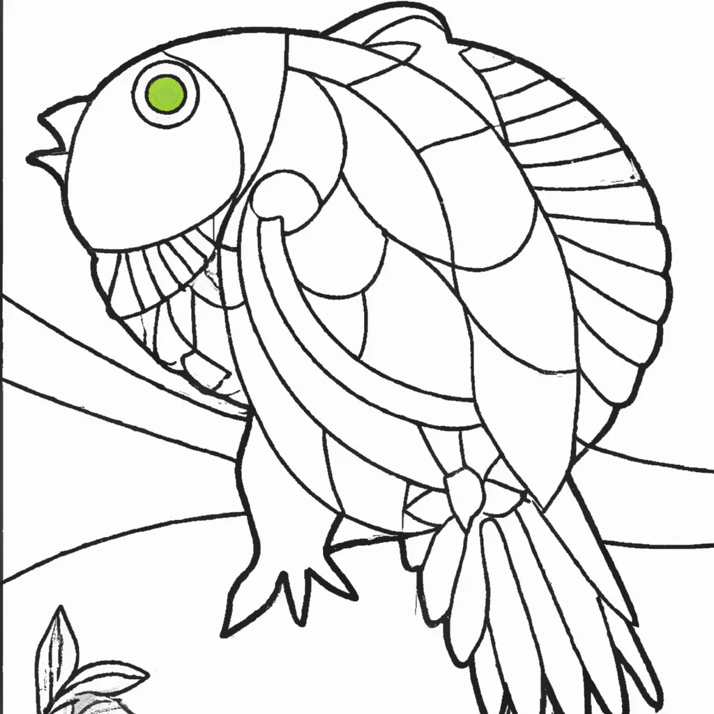 Desenho sobre desenho peixe papagaio