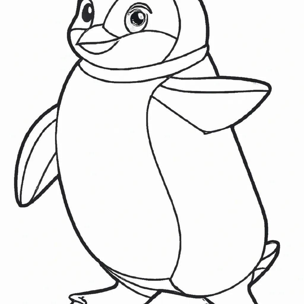 Desenho sobre desenho pinguim