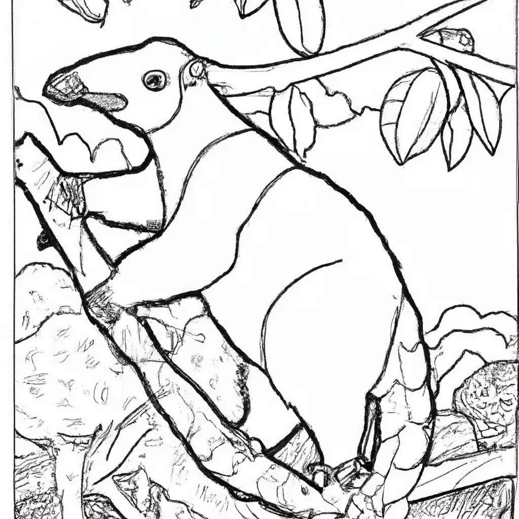 Desenho sobre desenho tamandua da caatinga