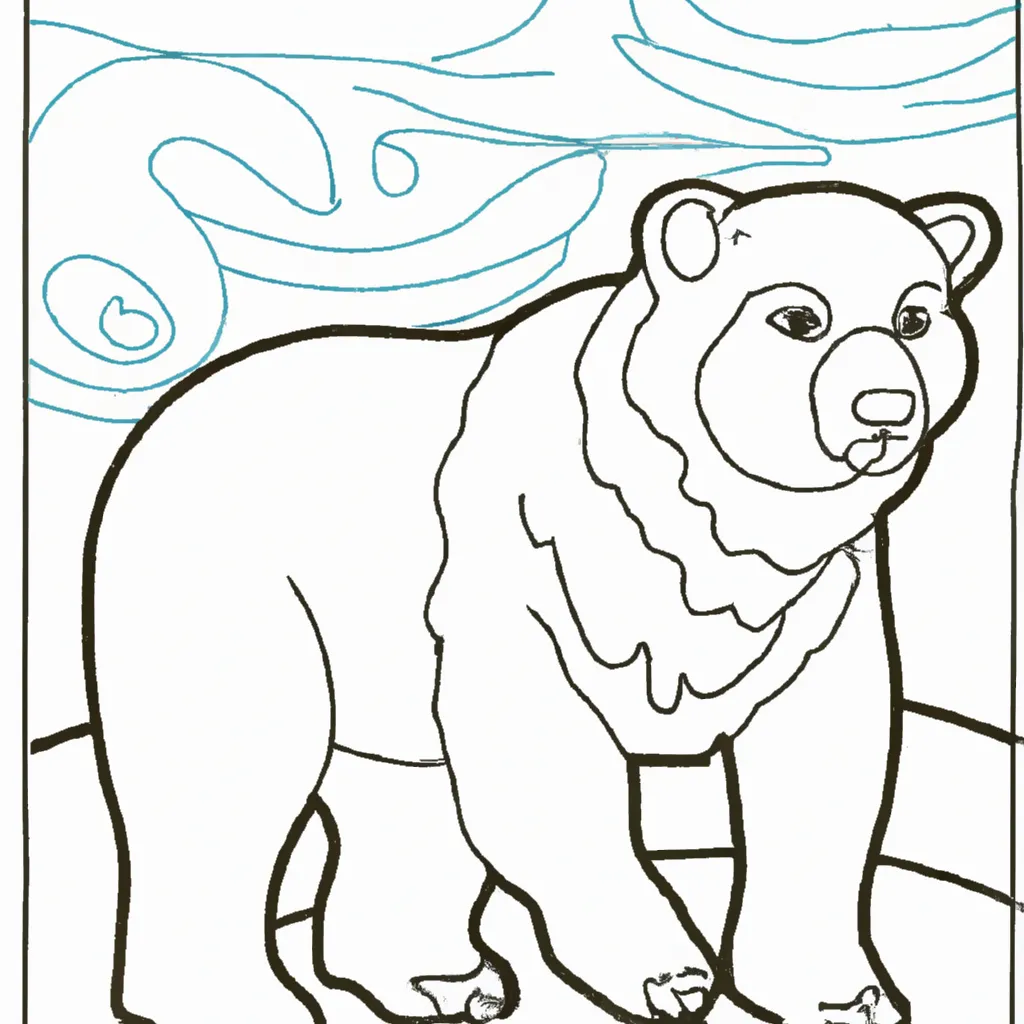 Desenho sobre desenho urso polar
