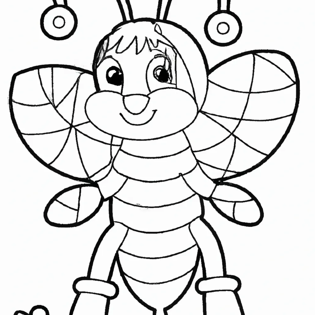 Desenho sobre desenhos abelha