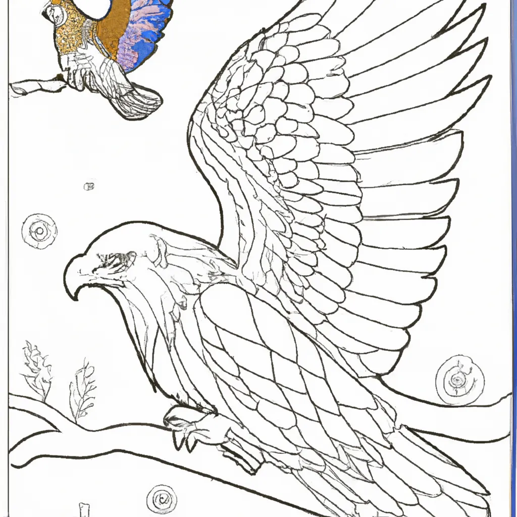 Desenho sobre desenhos aguia