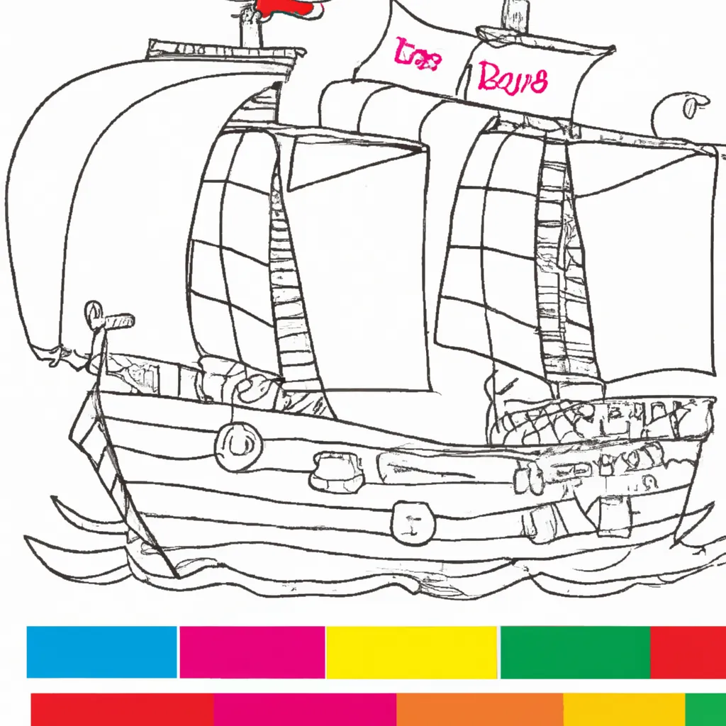 Desenho sobre desenhos barco