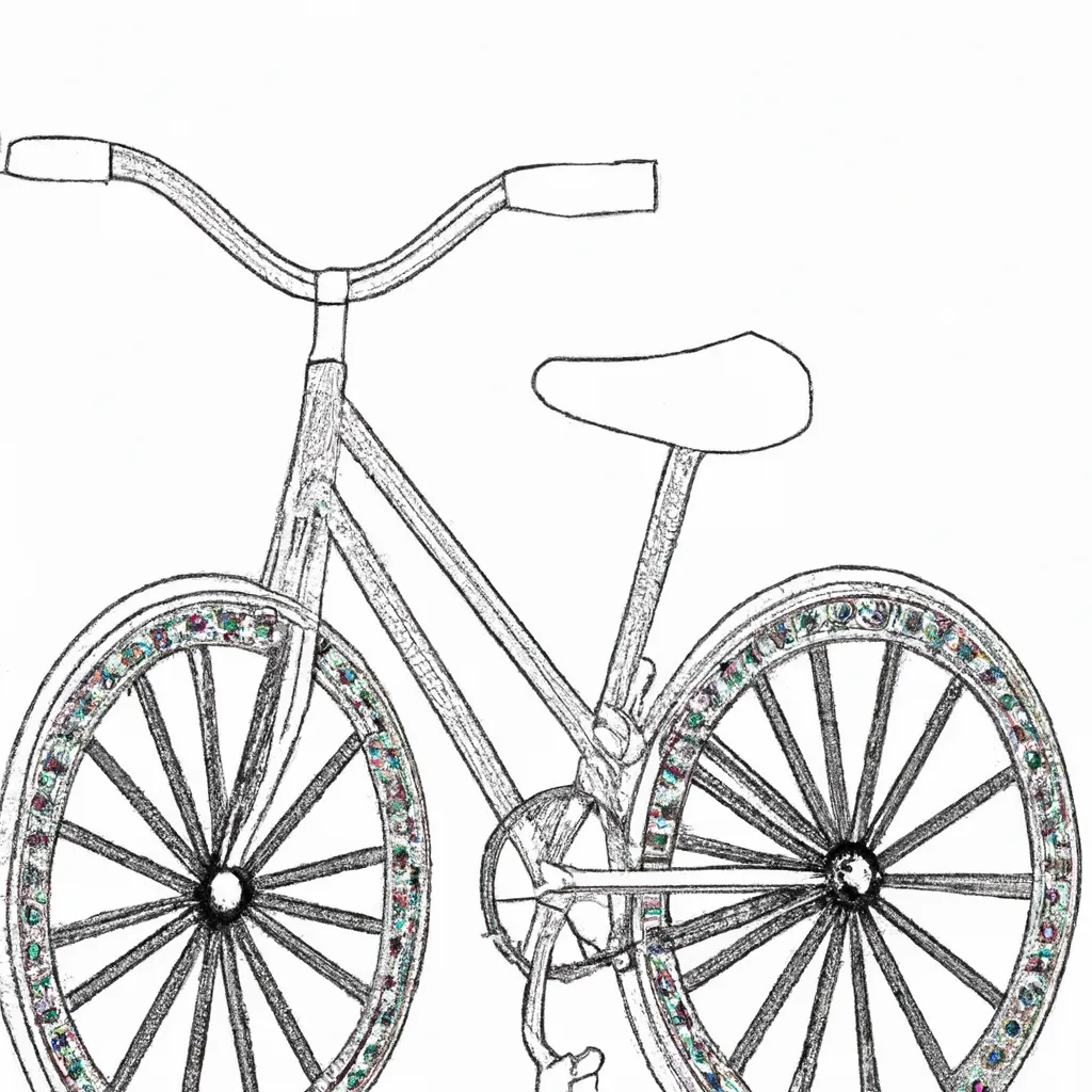 Desenho sobre desenhos bicicleta