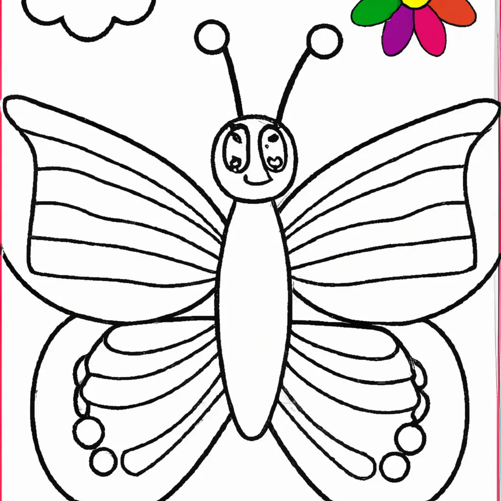 Desenho sobre desenhos borboletas jardim