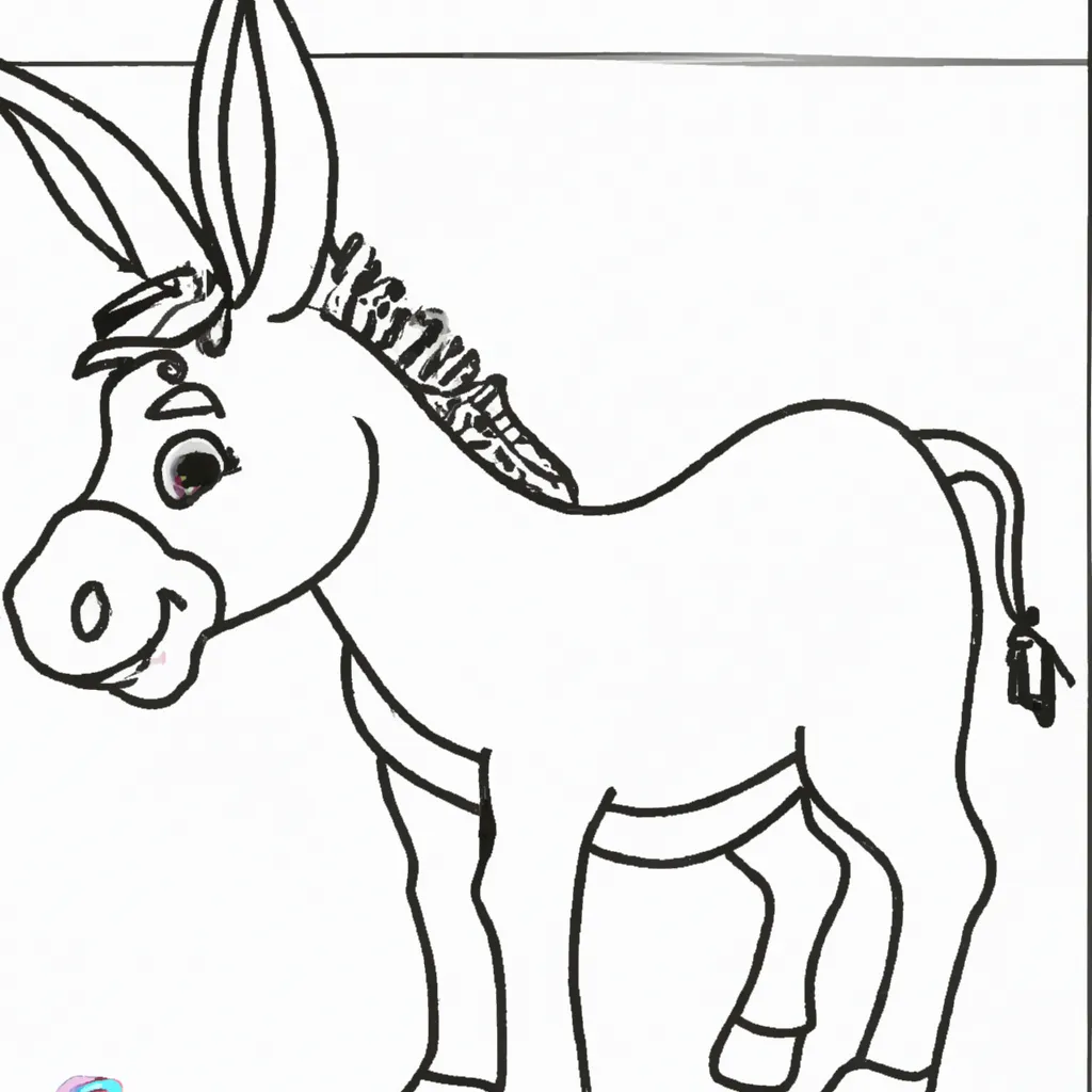 Desenho sobre desenhos burro
