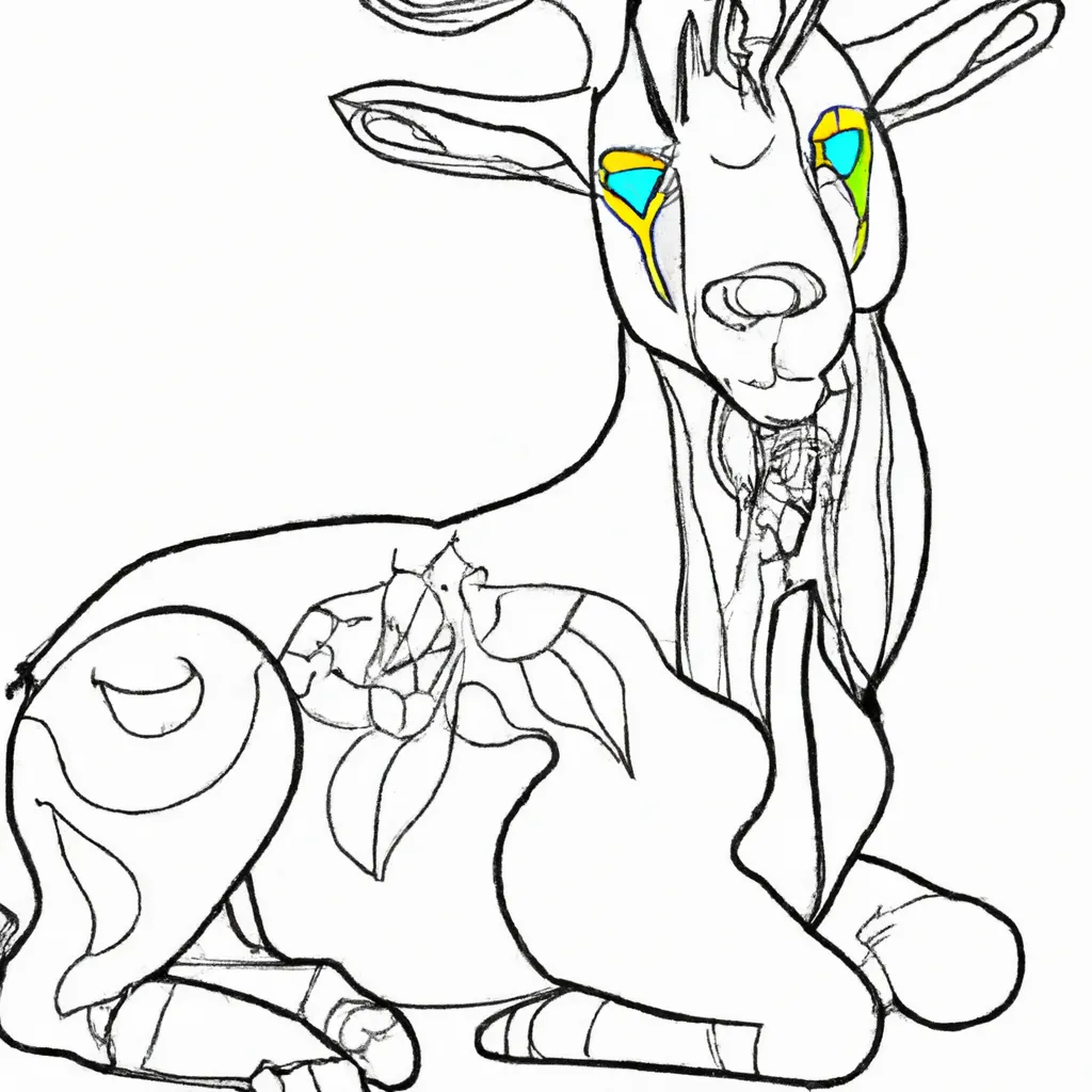 Descubra a Alegria de Colorir! Desenho de Cabra para Crianças. Desenho sobre desenhos cabra