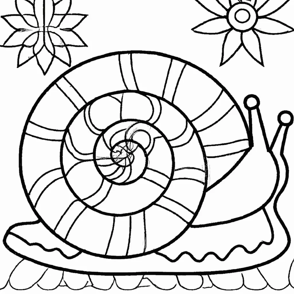 Desenho sobre desenhos caracol