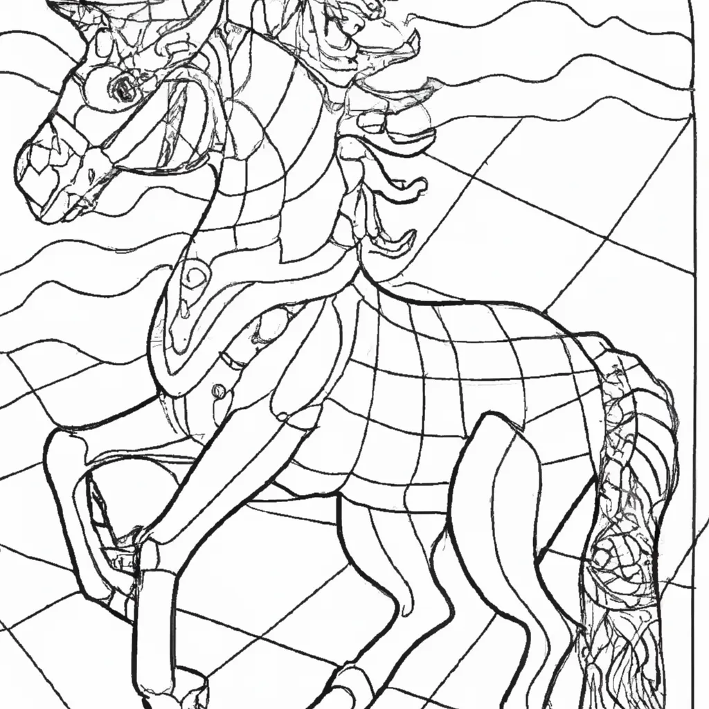 Desenho sobre desenhos cavalo sela