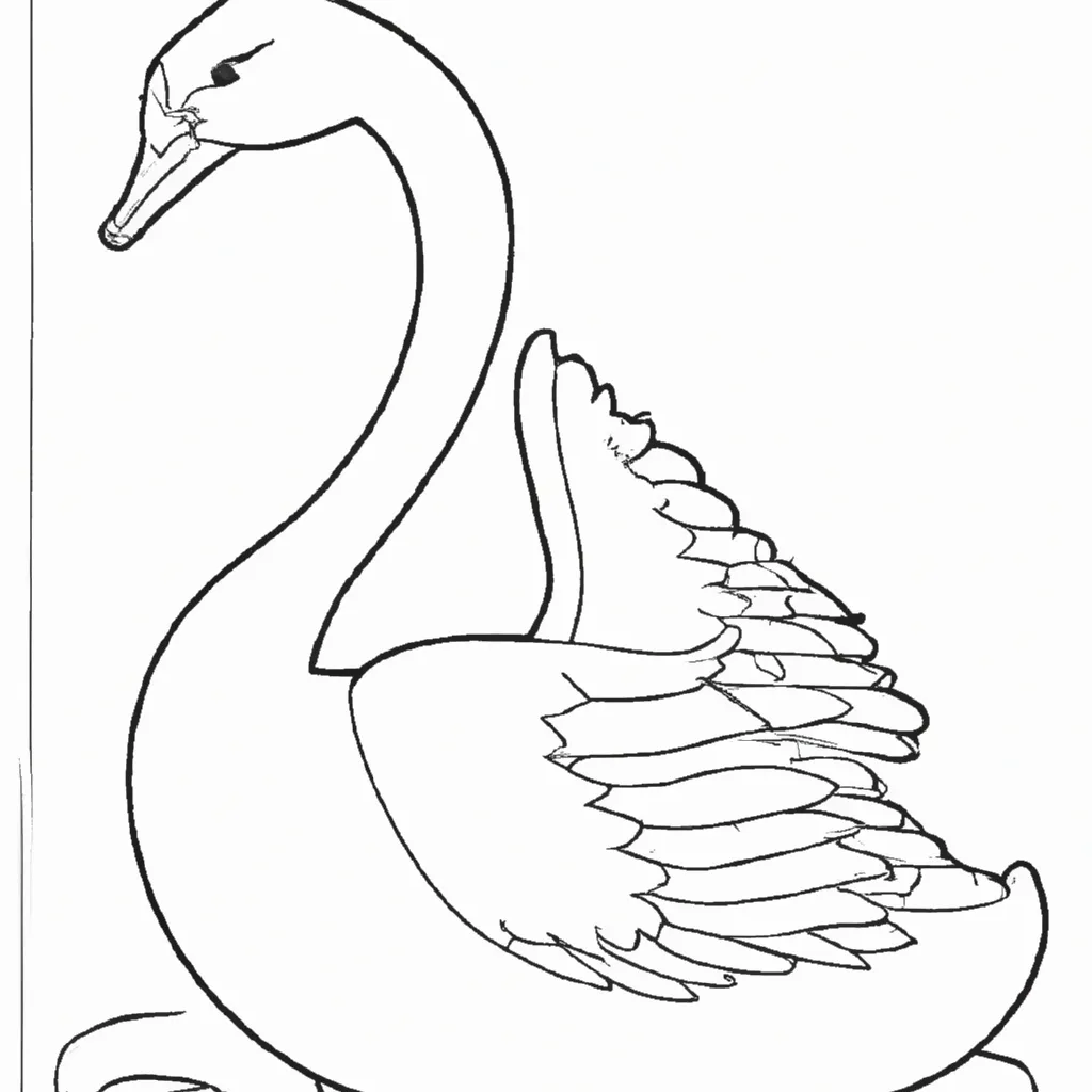 Desenho sobre desenhos cisne