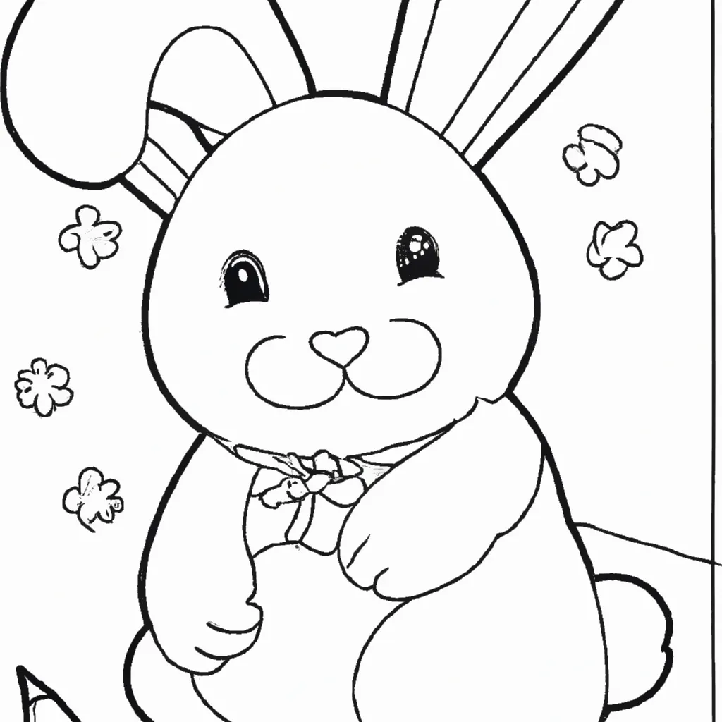 Desenho sobre desenhos coelho 1