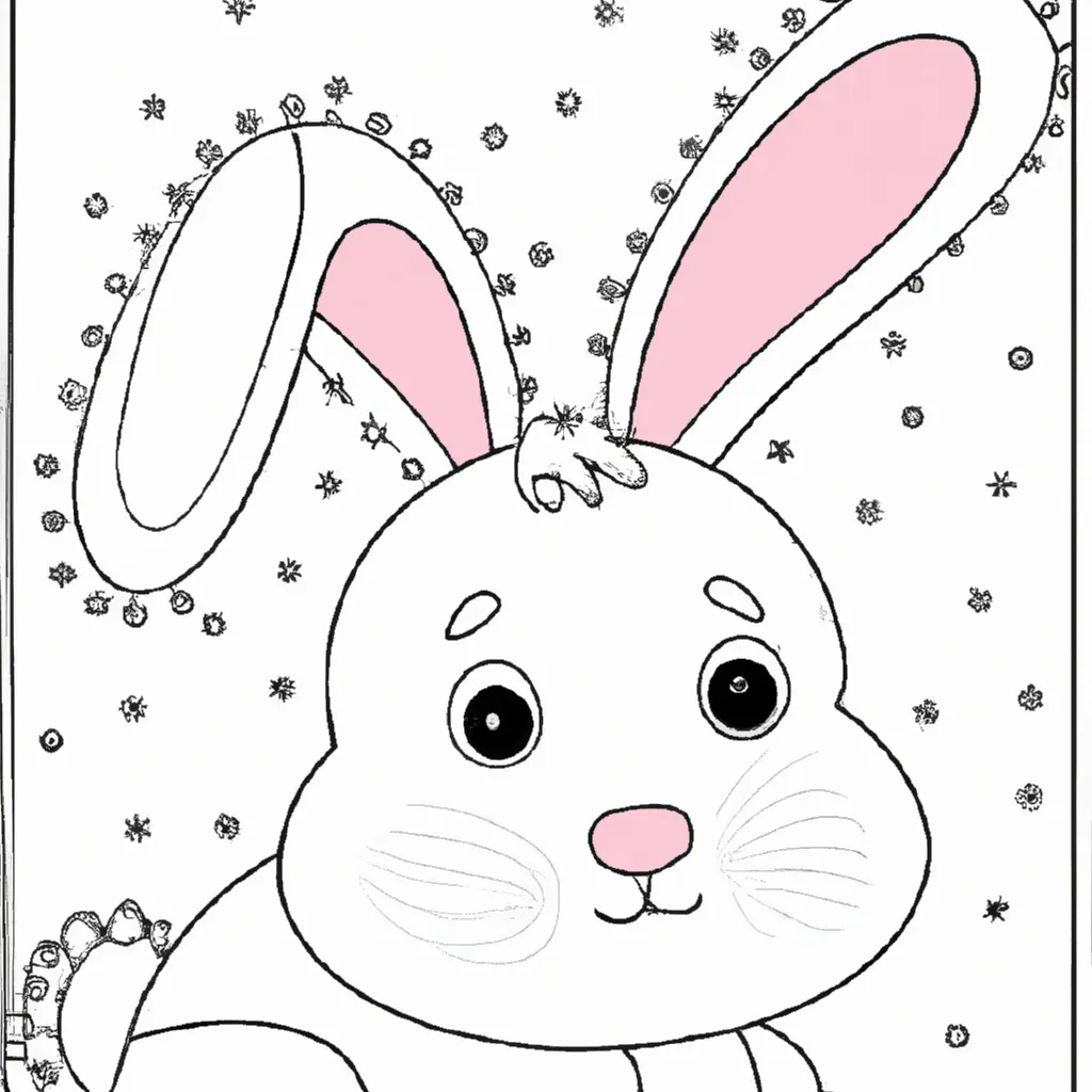 Desenho sobre desenhos coelho rosa