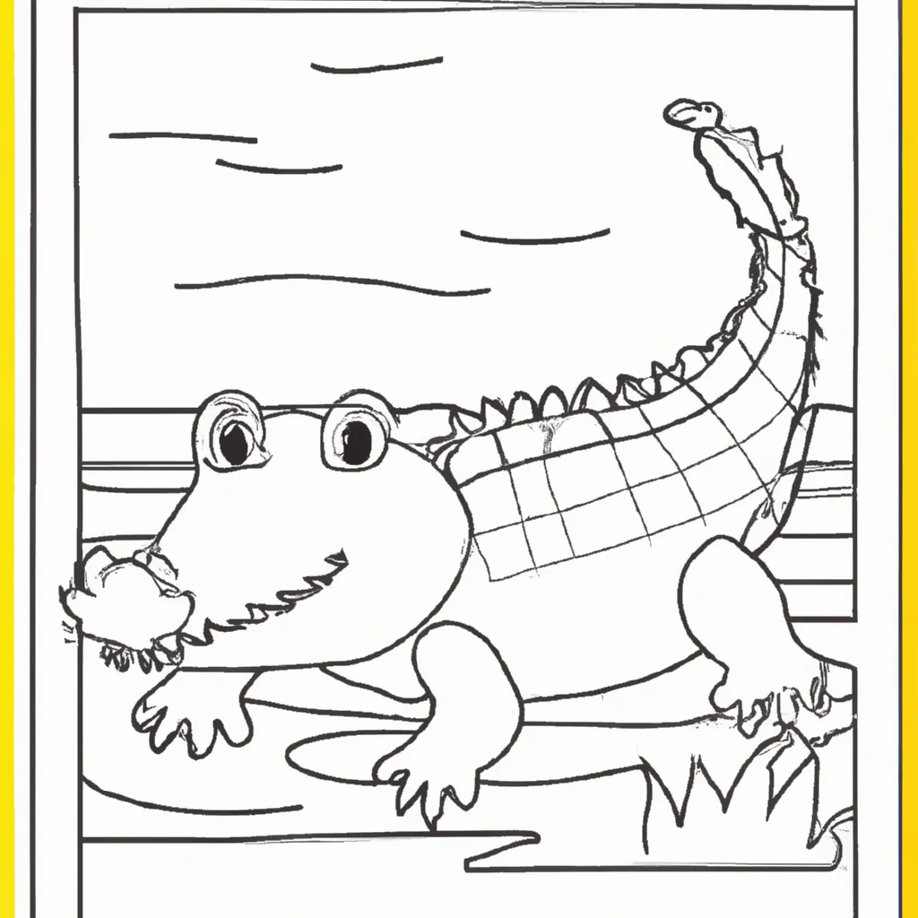 Desenho sobre desenhos crocodilo