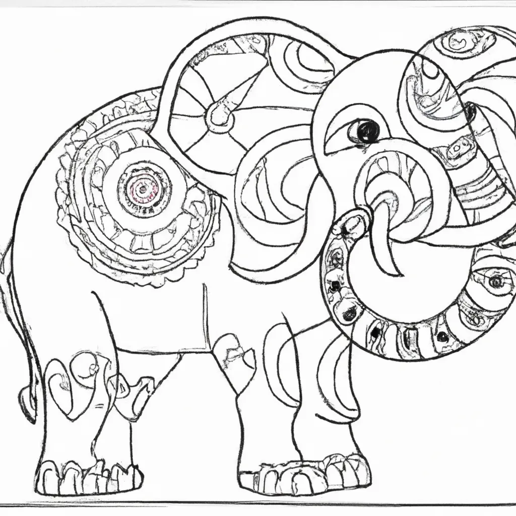 Desenho sobre desenhos elefante arte infantil