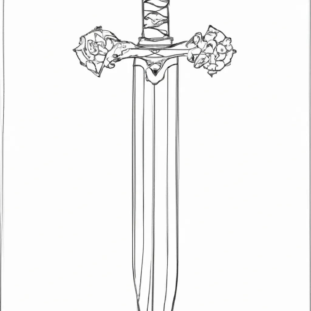 Desenho sobre desenhos espada