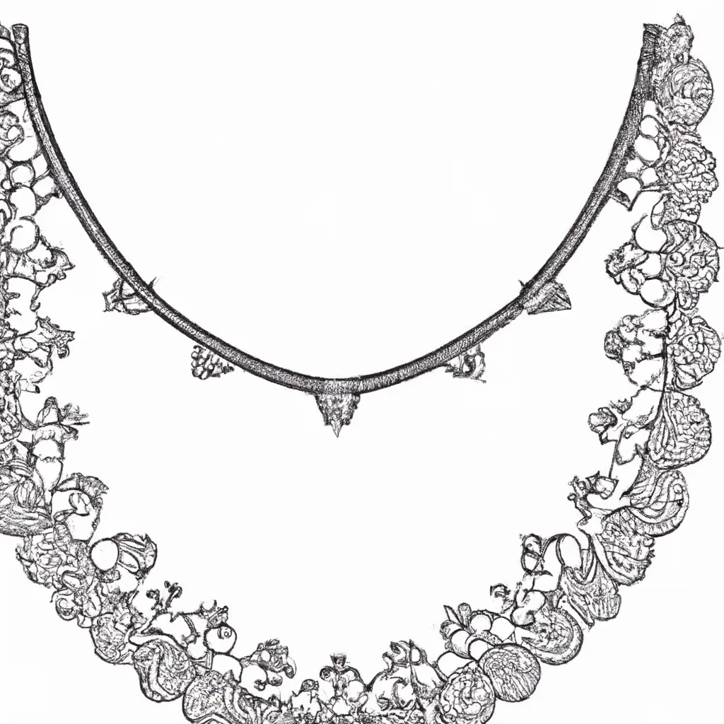 Desenho sobre desenhos gargantilha