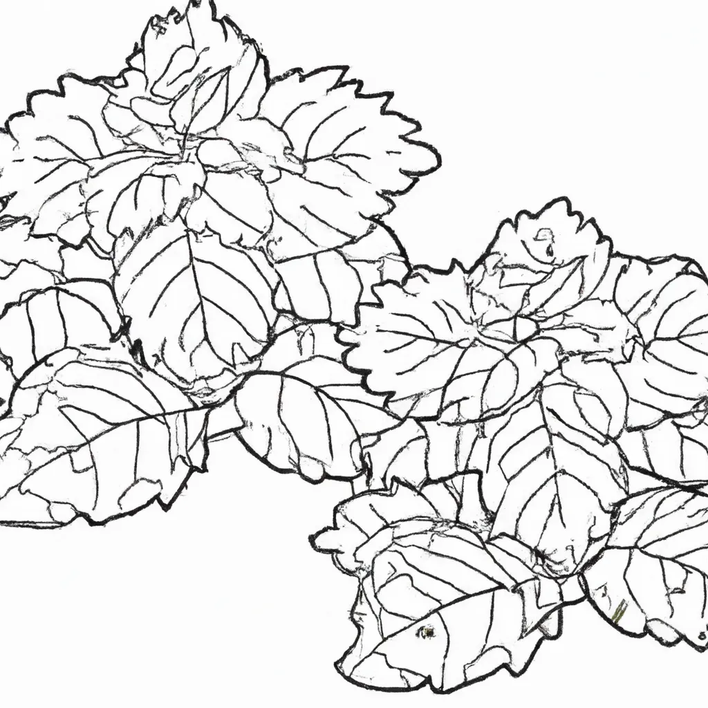Desenho sobre desenhos hortela pimenta