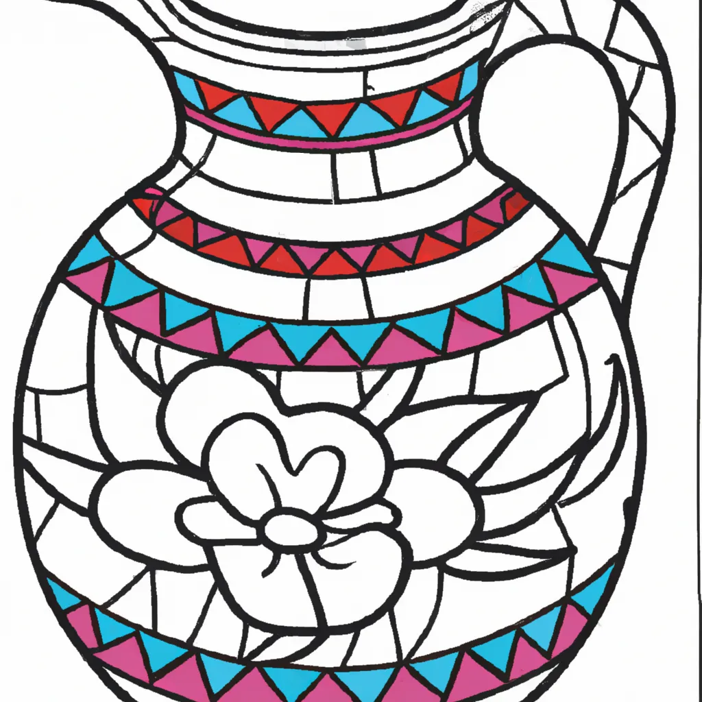 Desenho sobre desenhos jarra arte decoracao