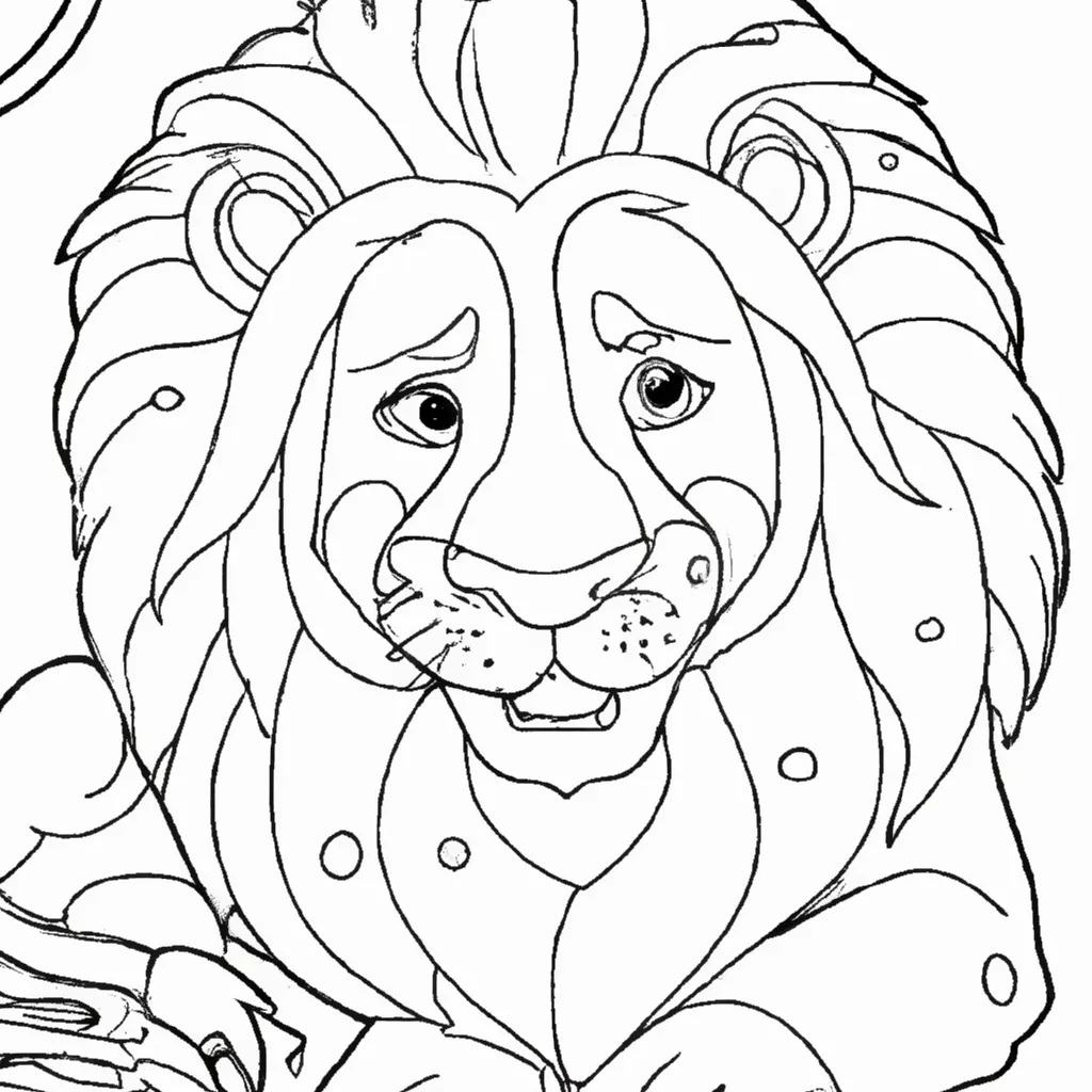 Desenho sobre desenhos leao