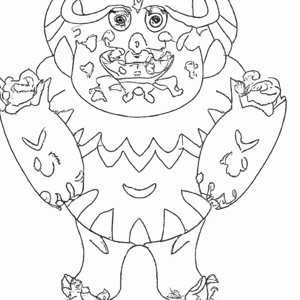 Desenho sobre desenhos monstros