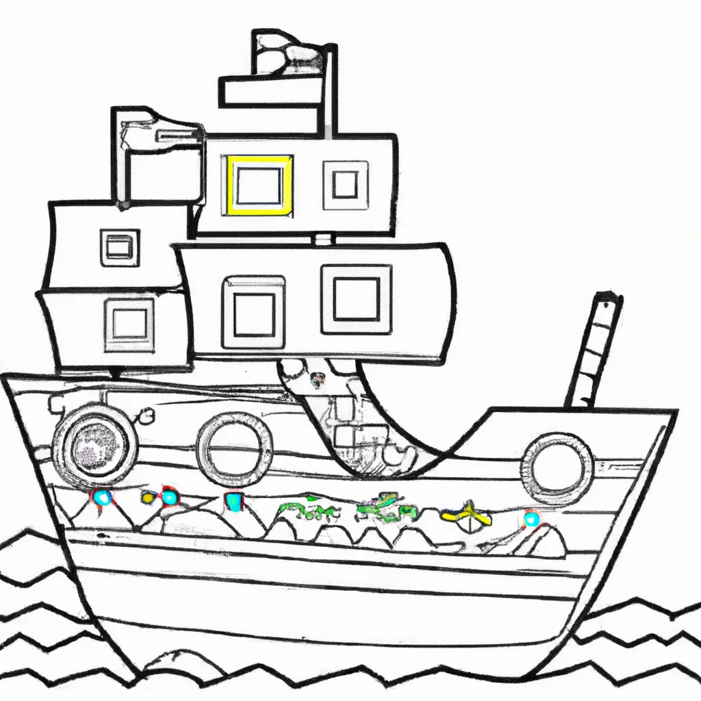 Desenho sobre desenhos navio brinquedo