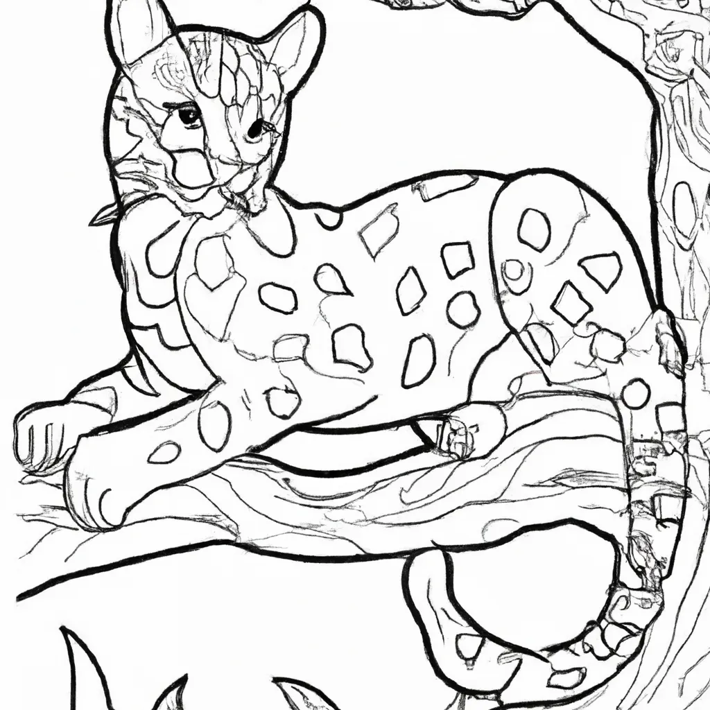 Desenho sobre desenhos ocelote