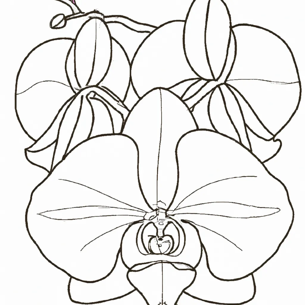 Desenho sobre desenhos orquidea